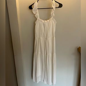 Flowy white midi dress